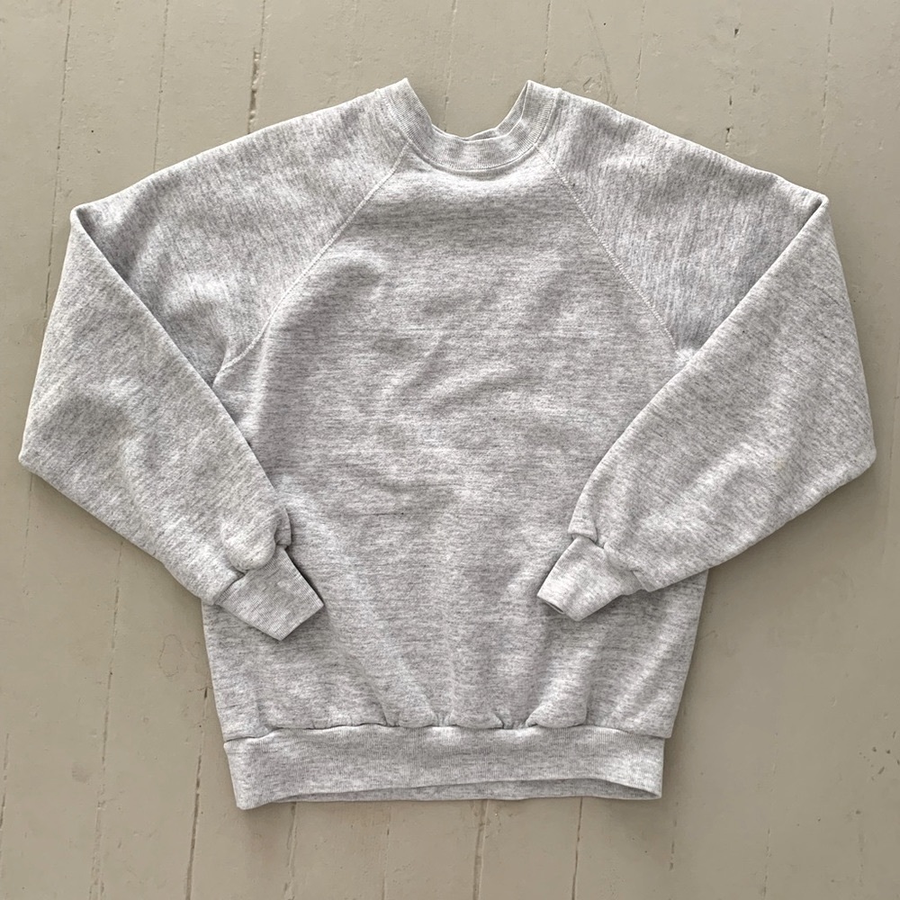 Vintage Ash Gray Plain Sweatshirt